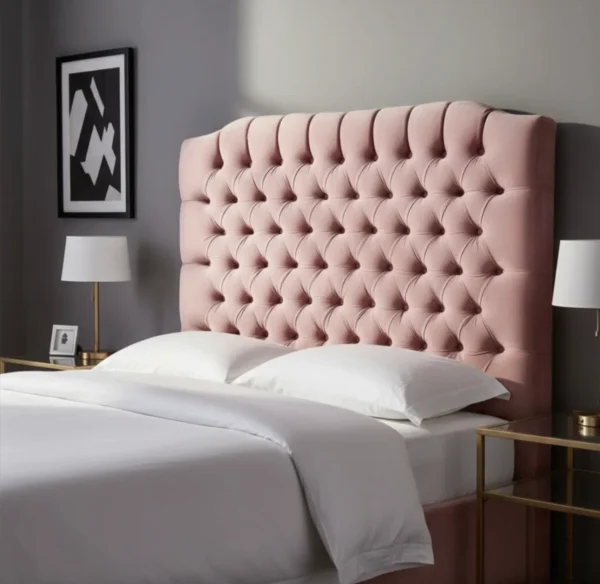 Respaldo, Cabecera Matrimonial, Capitonada, Tapizada. Rosa Respaldo, Cabecera Matrimonial, Capitonada, Tapizada. Rosa